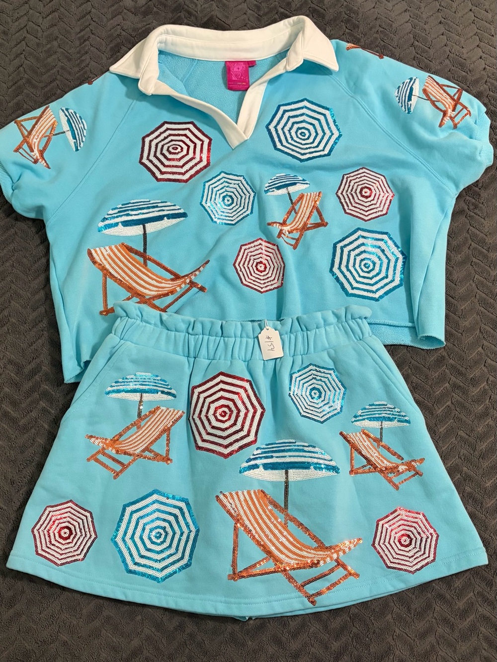 Queen of Sparkles Beach Umbrella and Chair Set